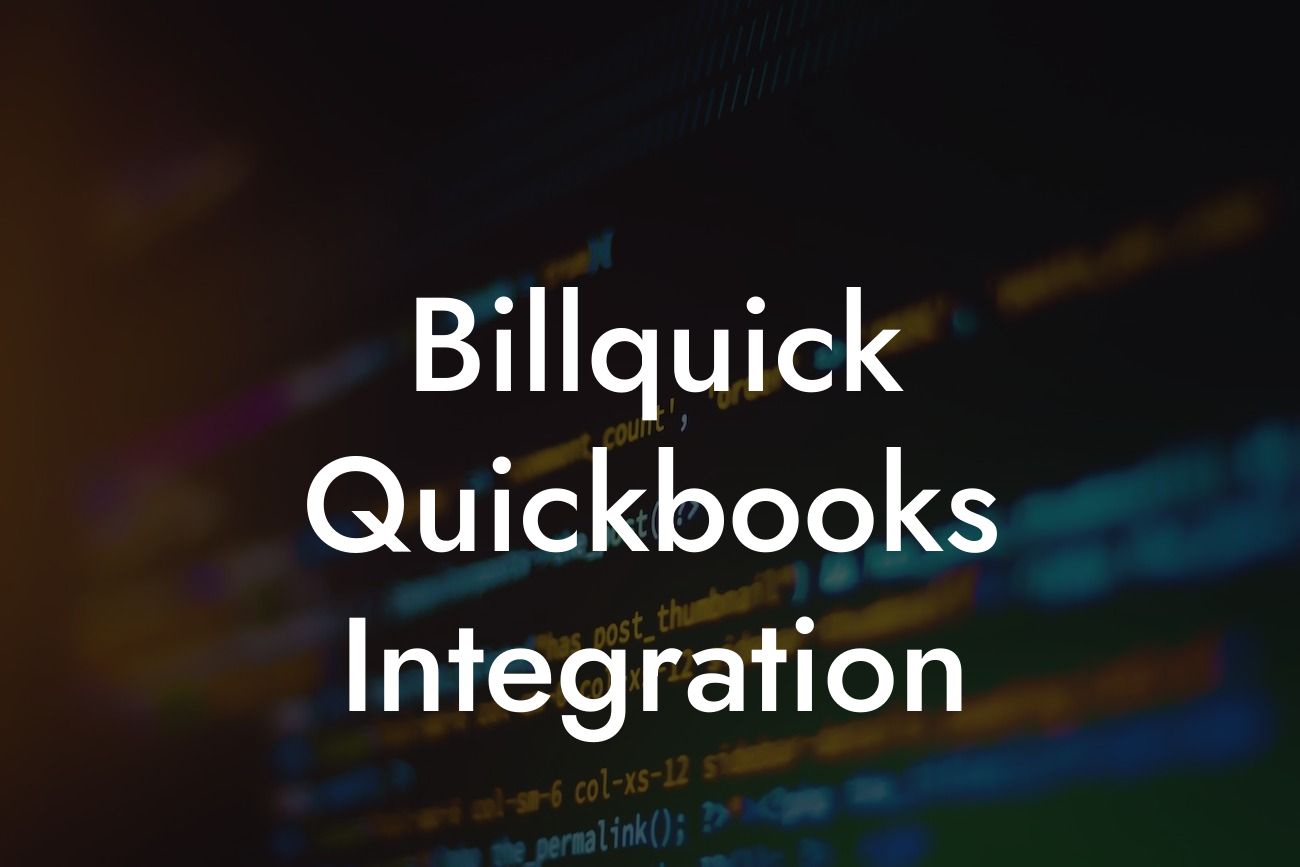 Billquick Quickbooks Integration