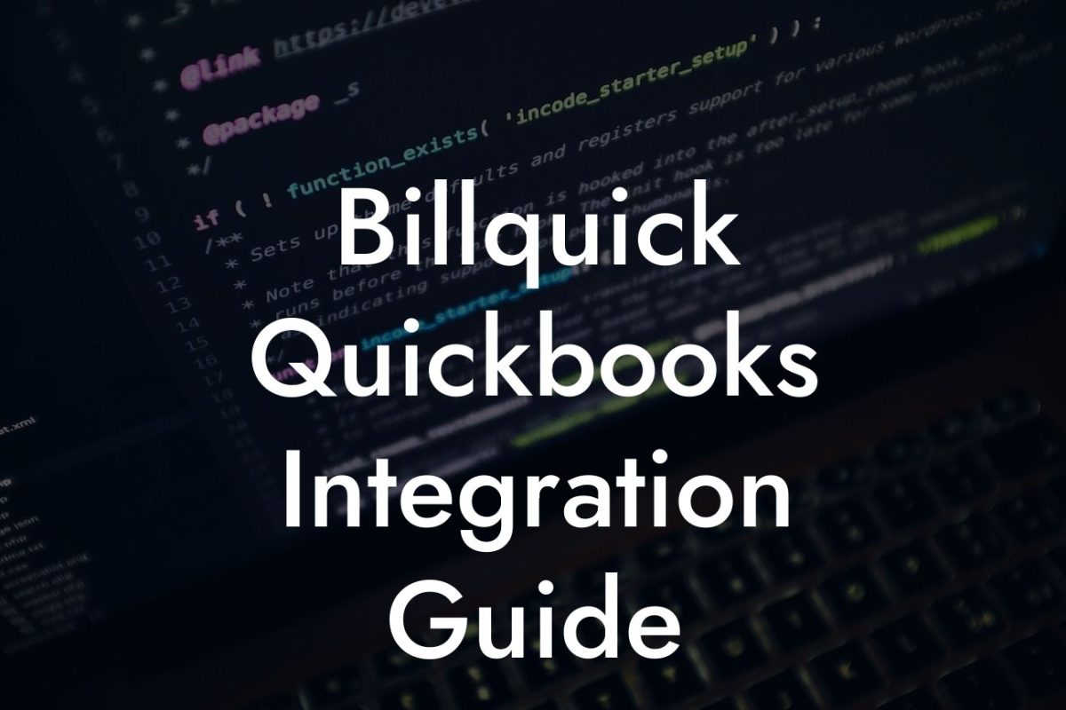 Billquick Quickbooks Integration Guide