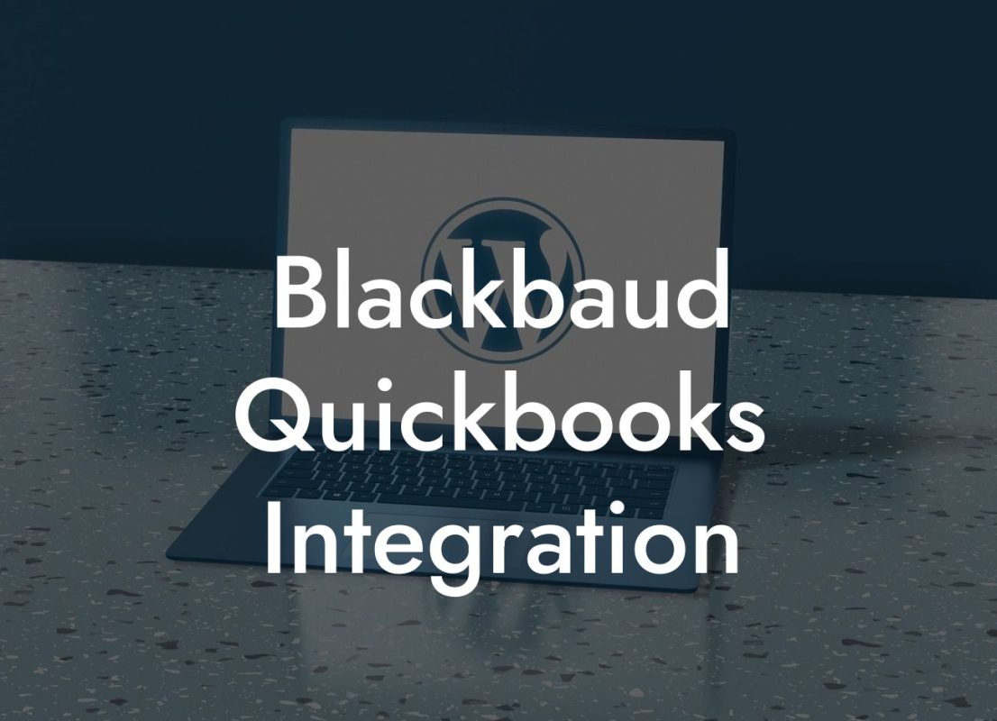 Blackbaud Quickbooks Integration