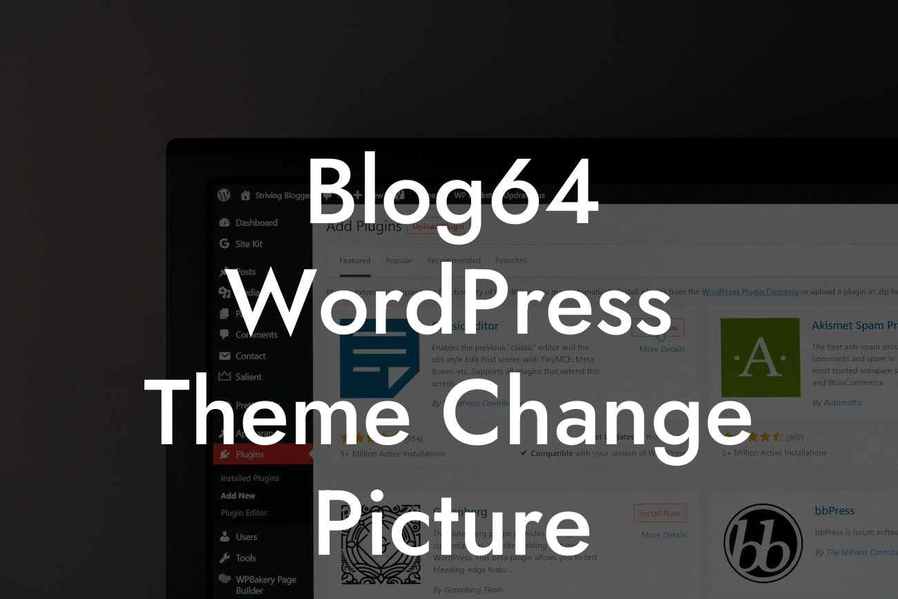 Blog64 WordPress Theme Change Picture