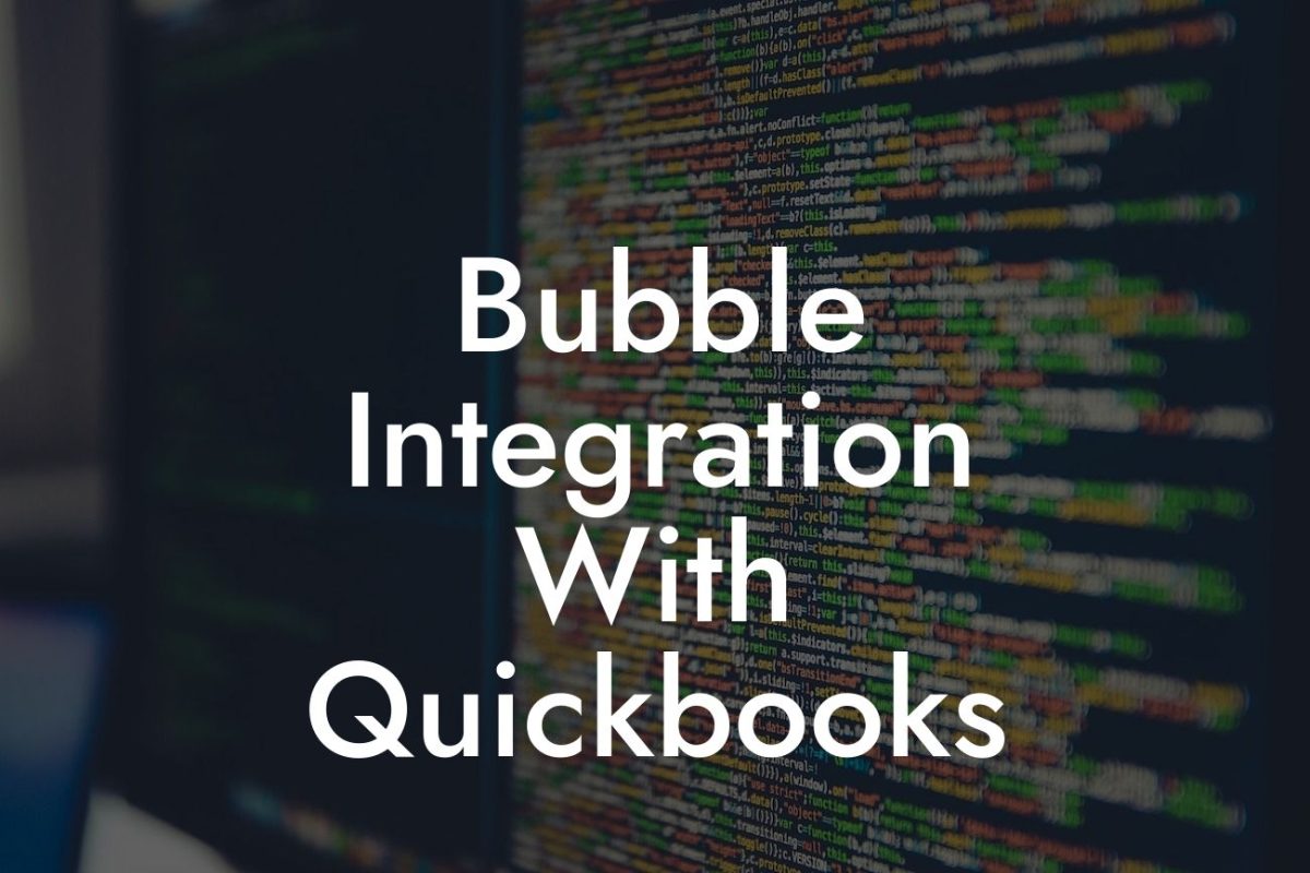 Bubble Integration With Quickbooks