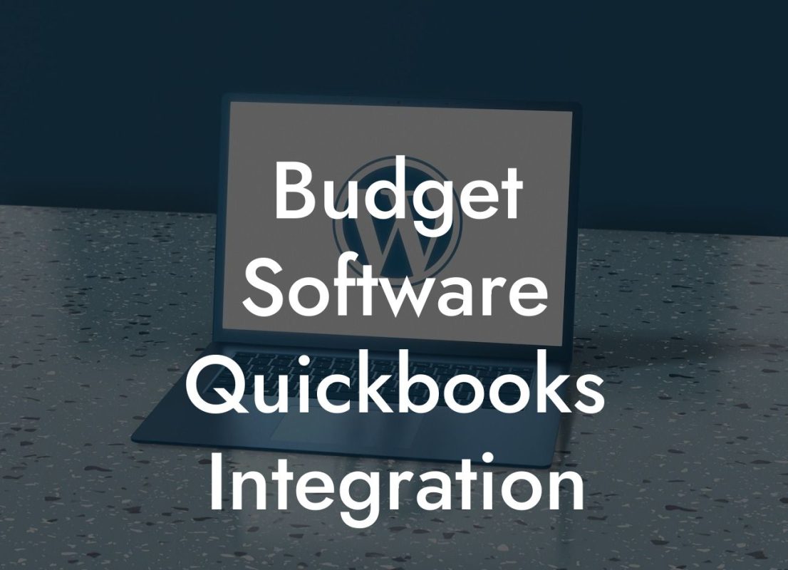 Budget Software Quickbooks Integration