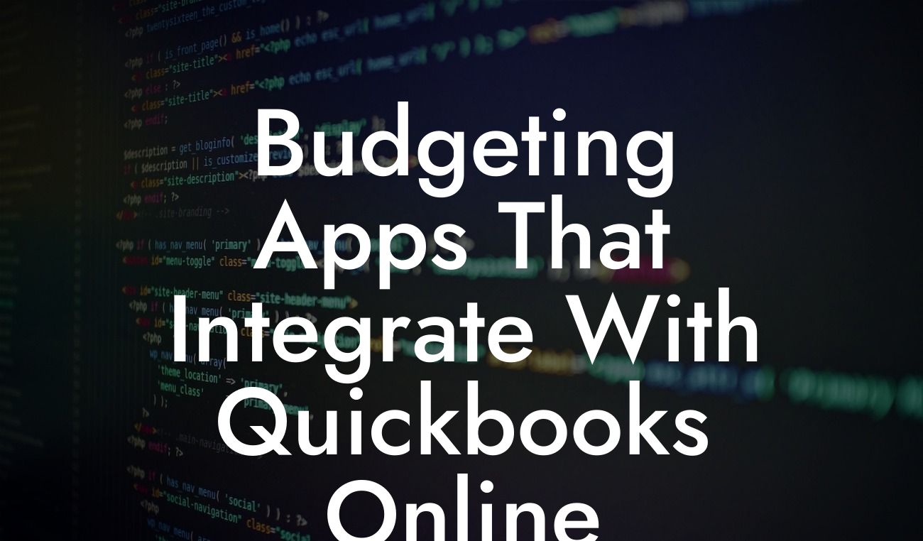 Budgeting Apps That Integrate With Quickbooks Online