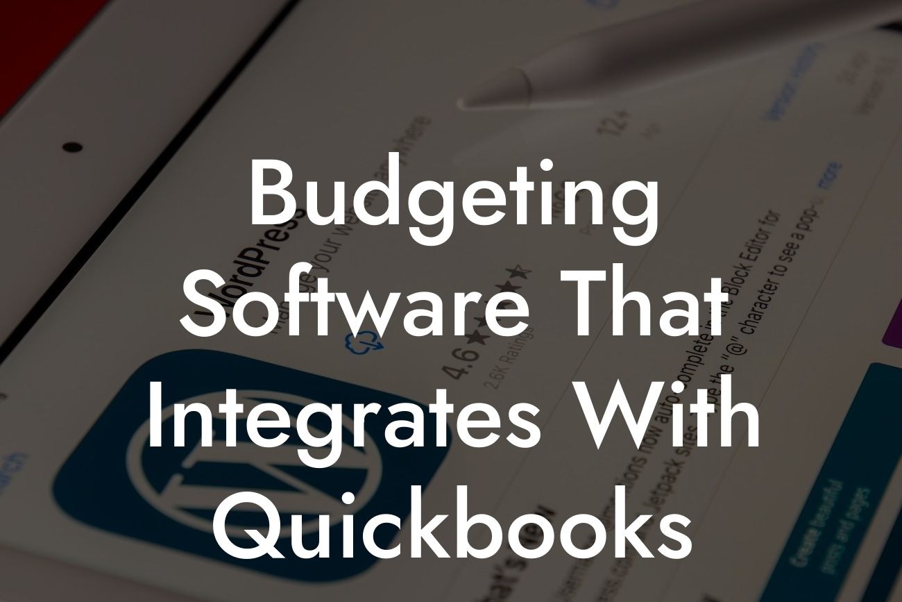 Budgeting Software That Integrates With Quickbooks