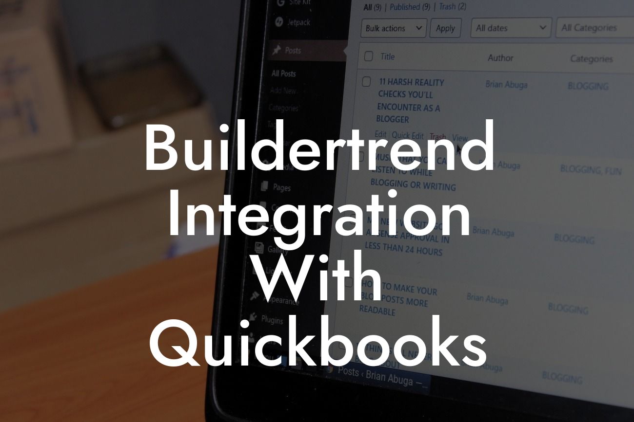 Buildertrend Integration With Quickbooks