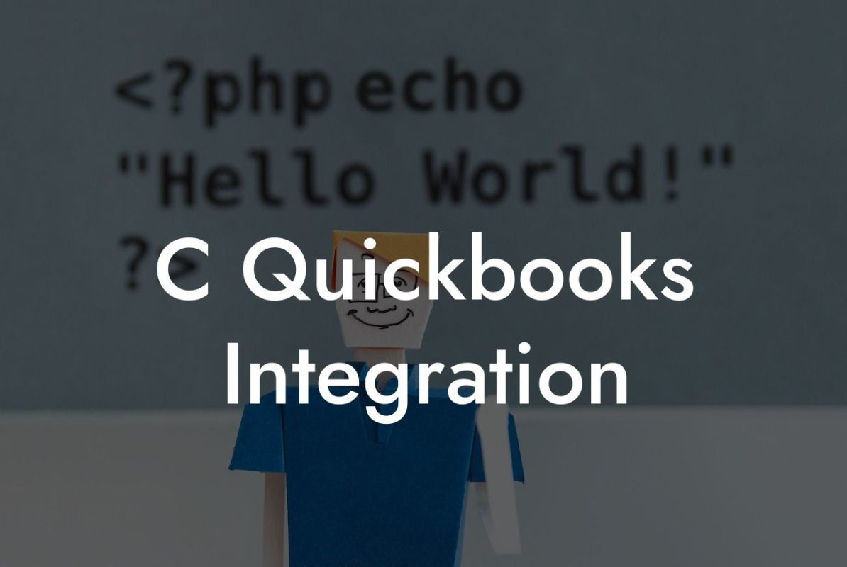 C Quickbooks Integration