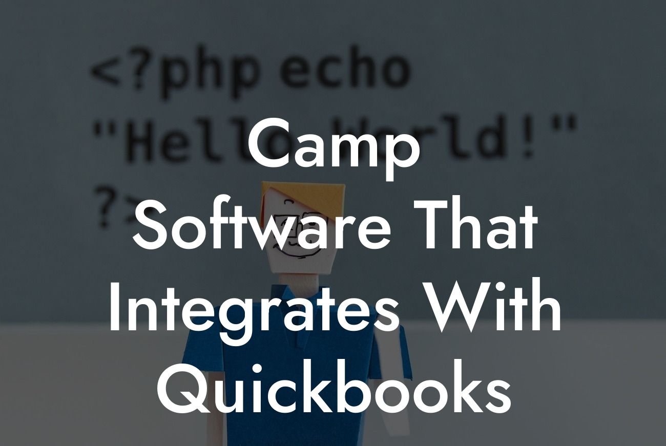 Camp Software That Integrates With Quickbooks