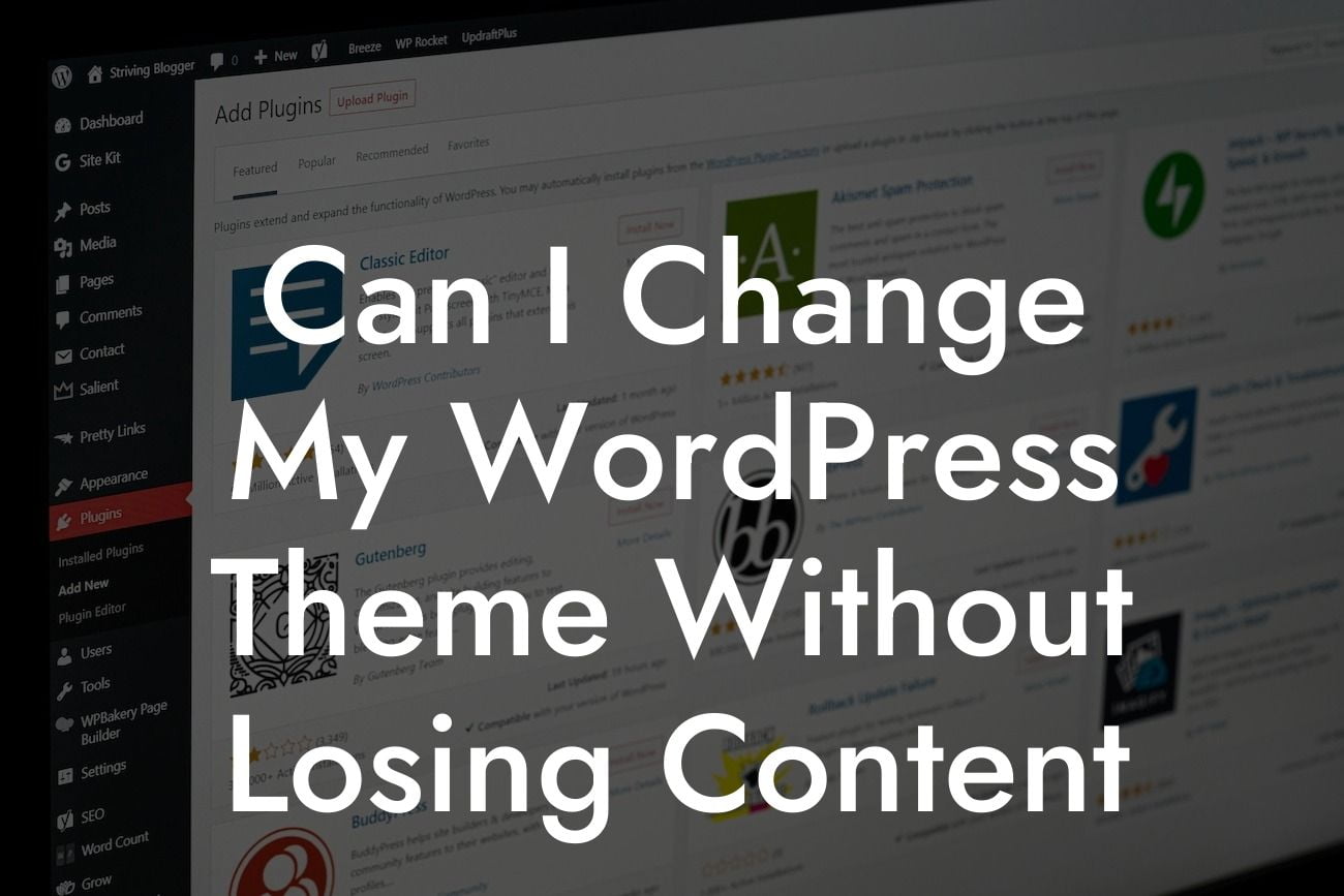 Can I Change My WordPress Theme Without Losing Content