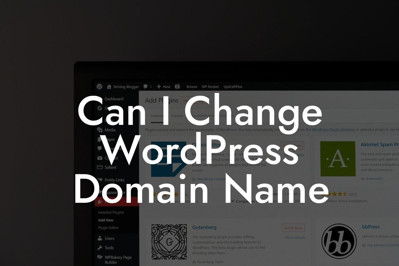 Can I Change WordPress Domain Name