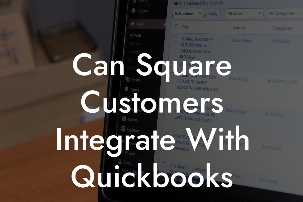 Can Square Customers Integrate With Quickbooks