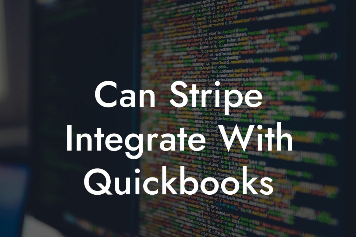 Can Stripe Integrate With Quickbooks