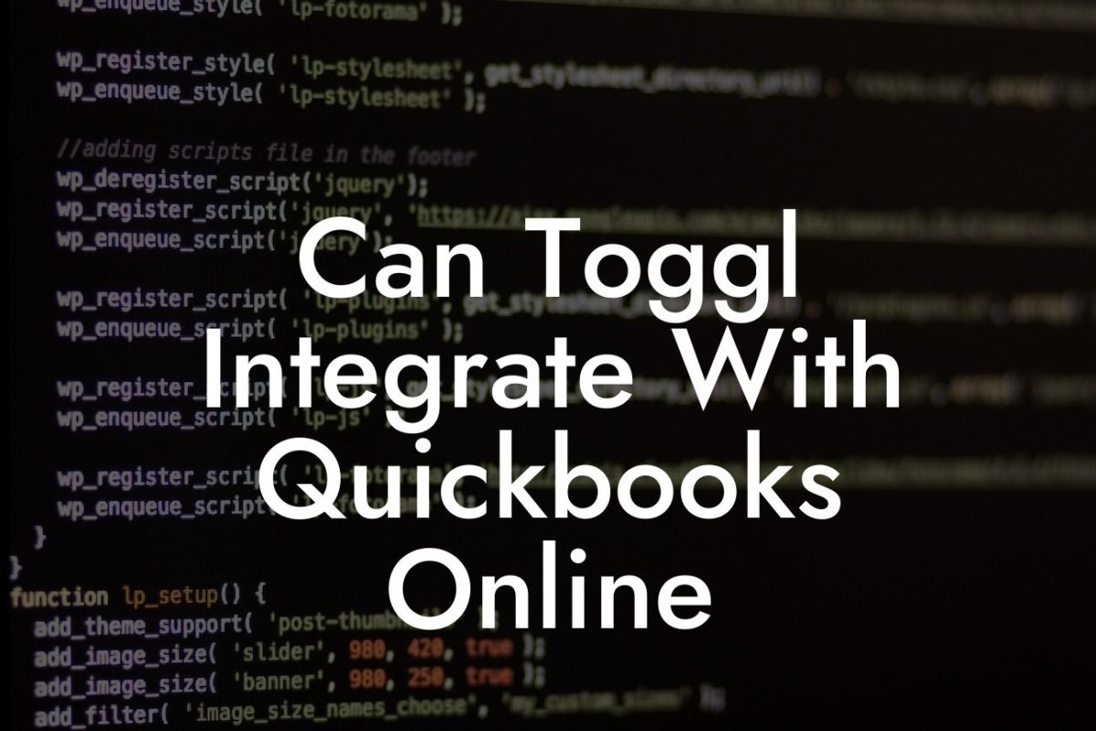 Can Toggl Integrate With Quickbooks Online