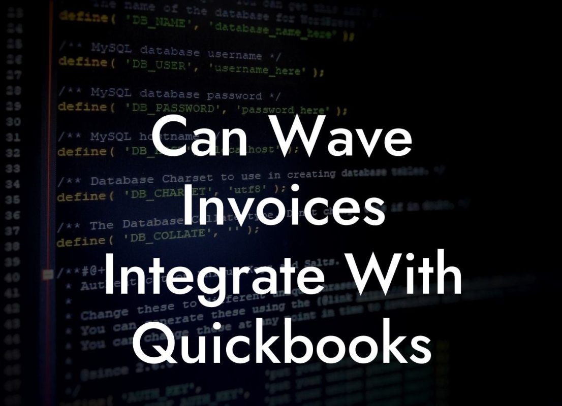 Can Wave Invoices Integrate With Quickbooks