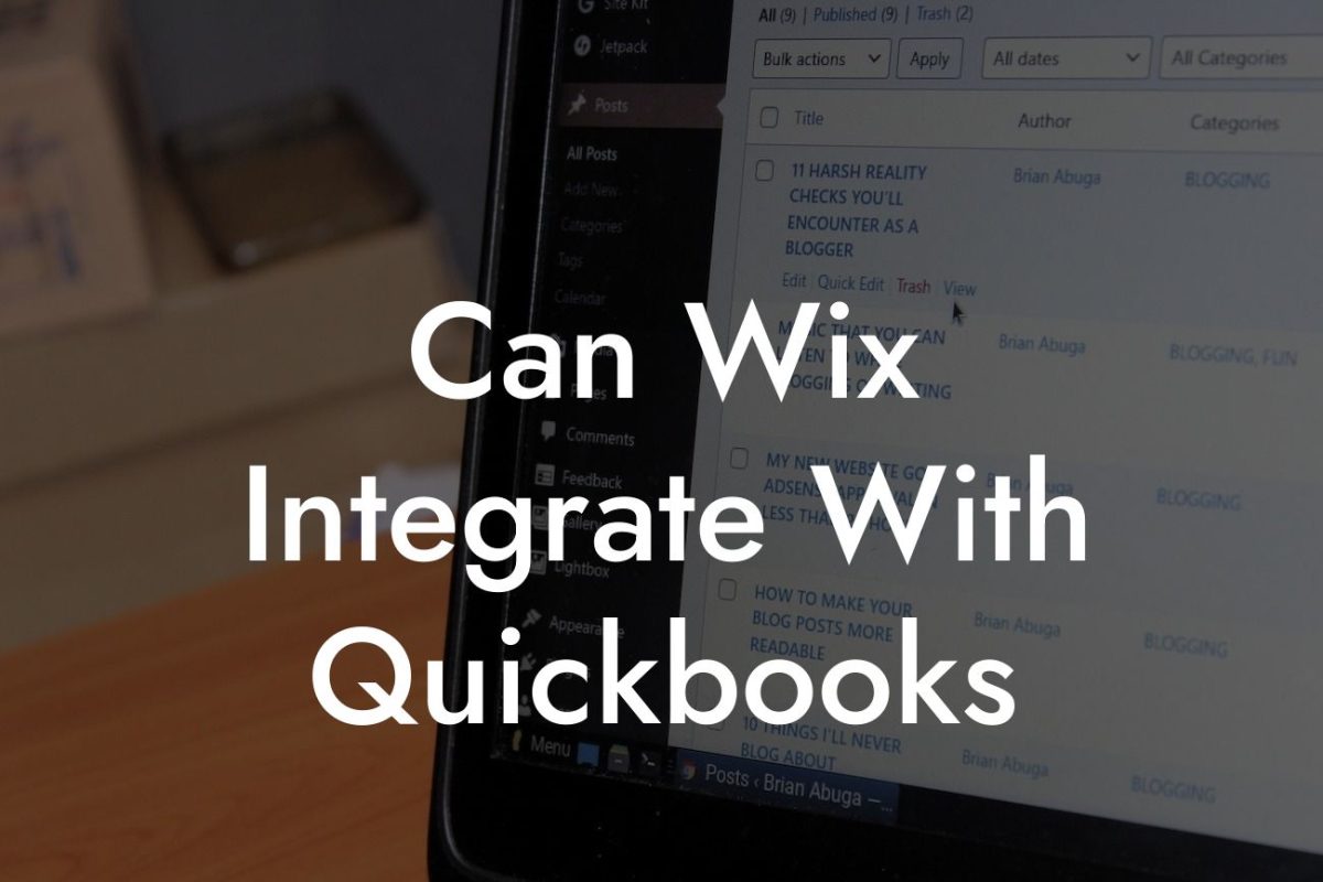 Can Wix Integrate With Quickbooks