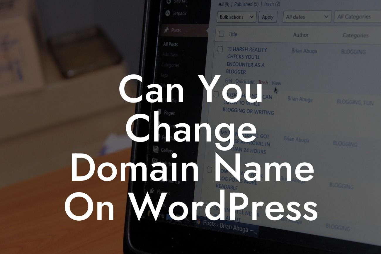 Can You Change Domain Name On WordPress