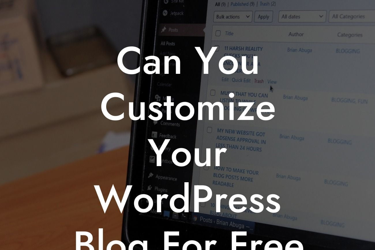 Can You Customize Your WordPress Blog For Free