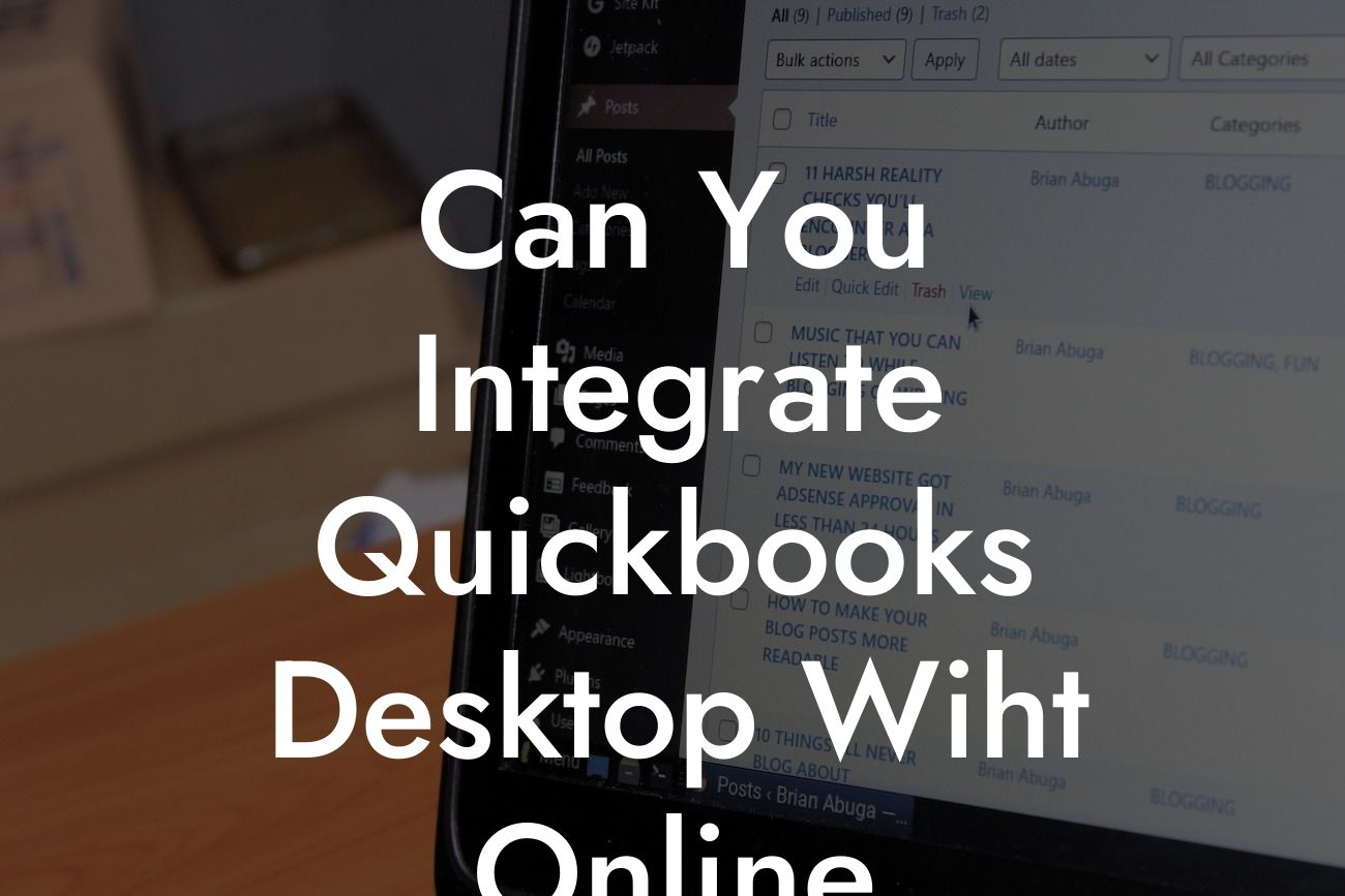 Can You Integrate Quickbooks Desktop Wiht Online