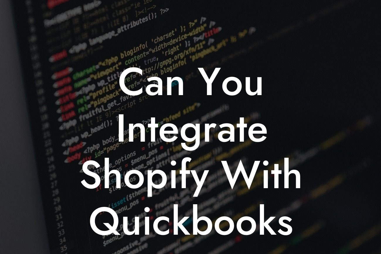 Can You Integrate Shopify With Quickbooks