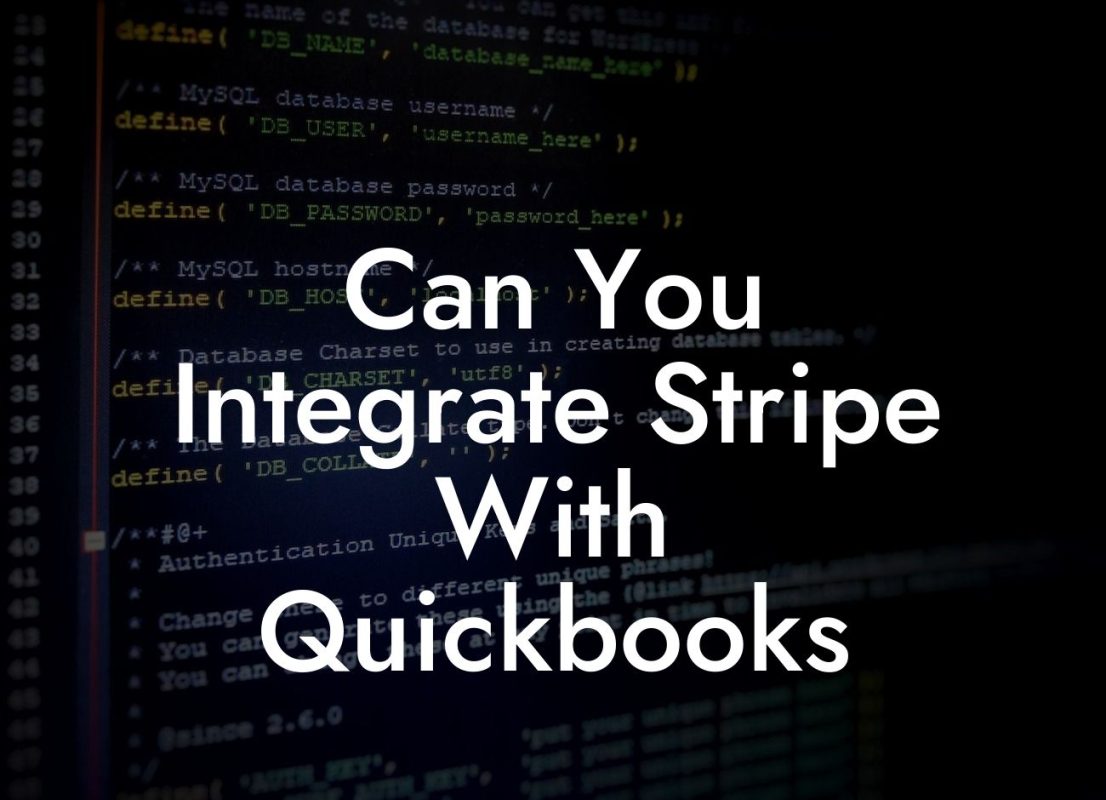 Can You Integrate Stripe With Quickbooks