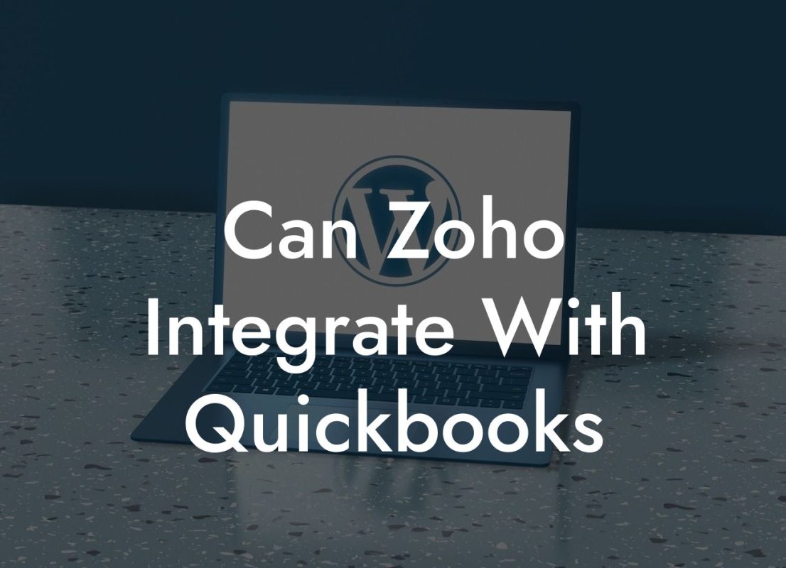 Can Zoho Integrate With Quickbooks