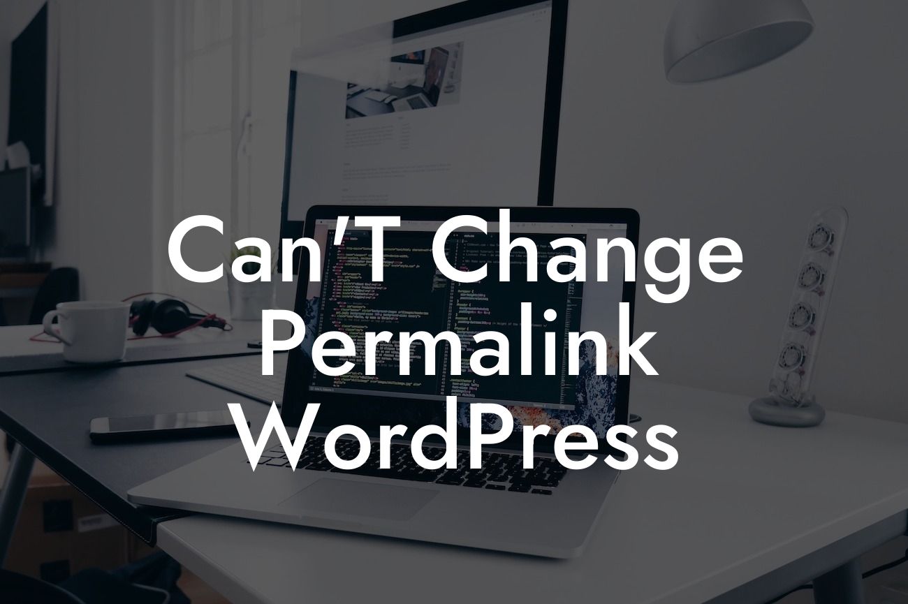 Can'T Change Permalink WordPress