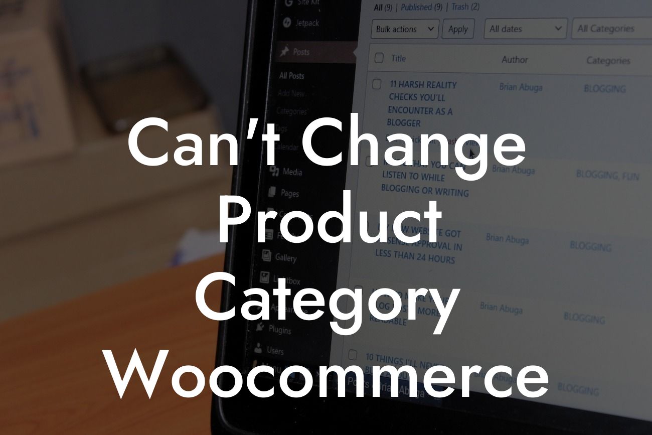 Can't Change Product Category Woocommerce