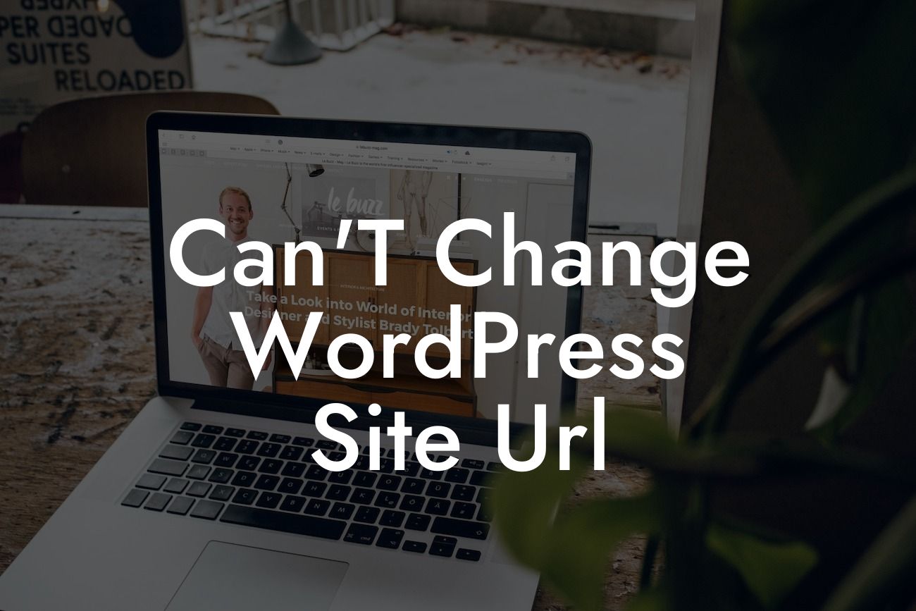Can'T Change WordPress Site Url