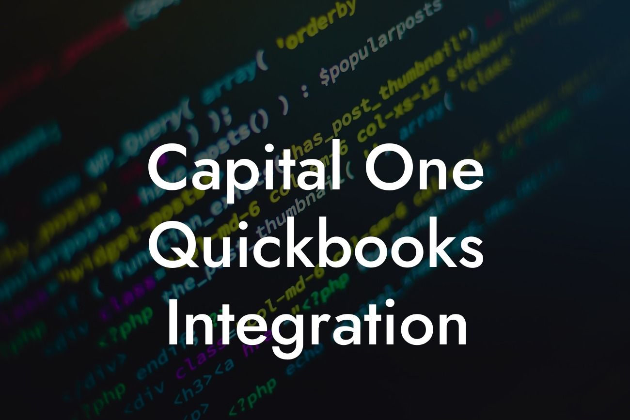 Capital One Quickbooks Integration