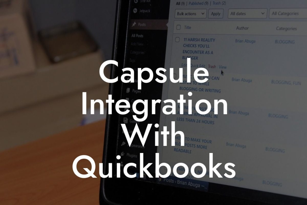 Capsule Integration With Quickbooks