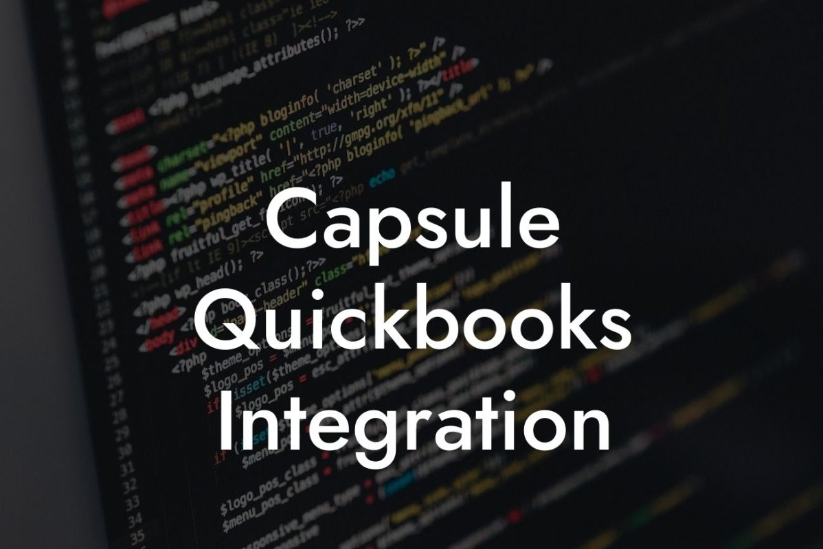 Capsule Quickbooks Integration