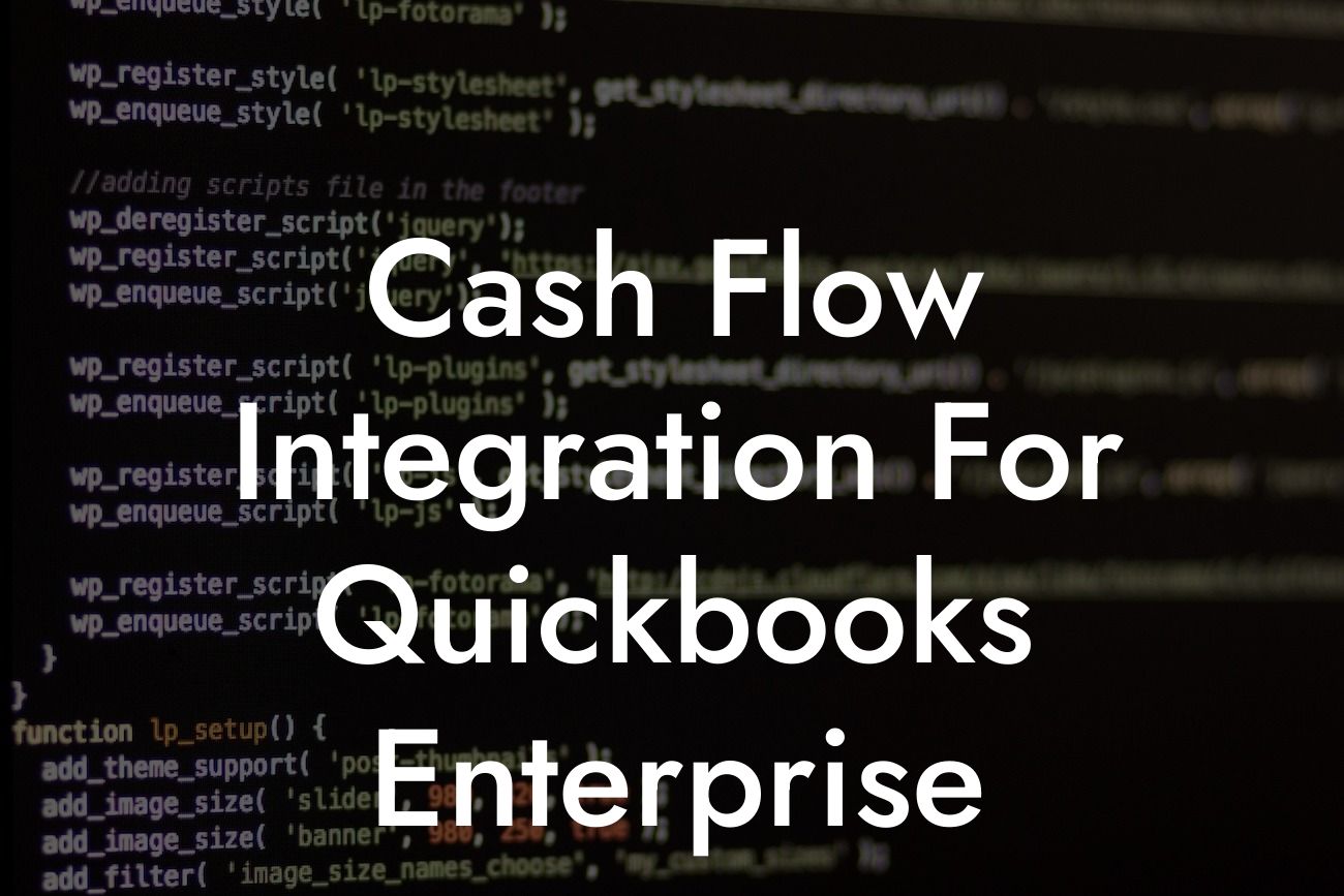 Cash Flow Integration For Quickbooks Enterprise