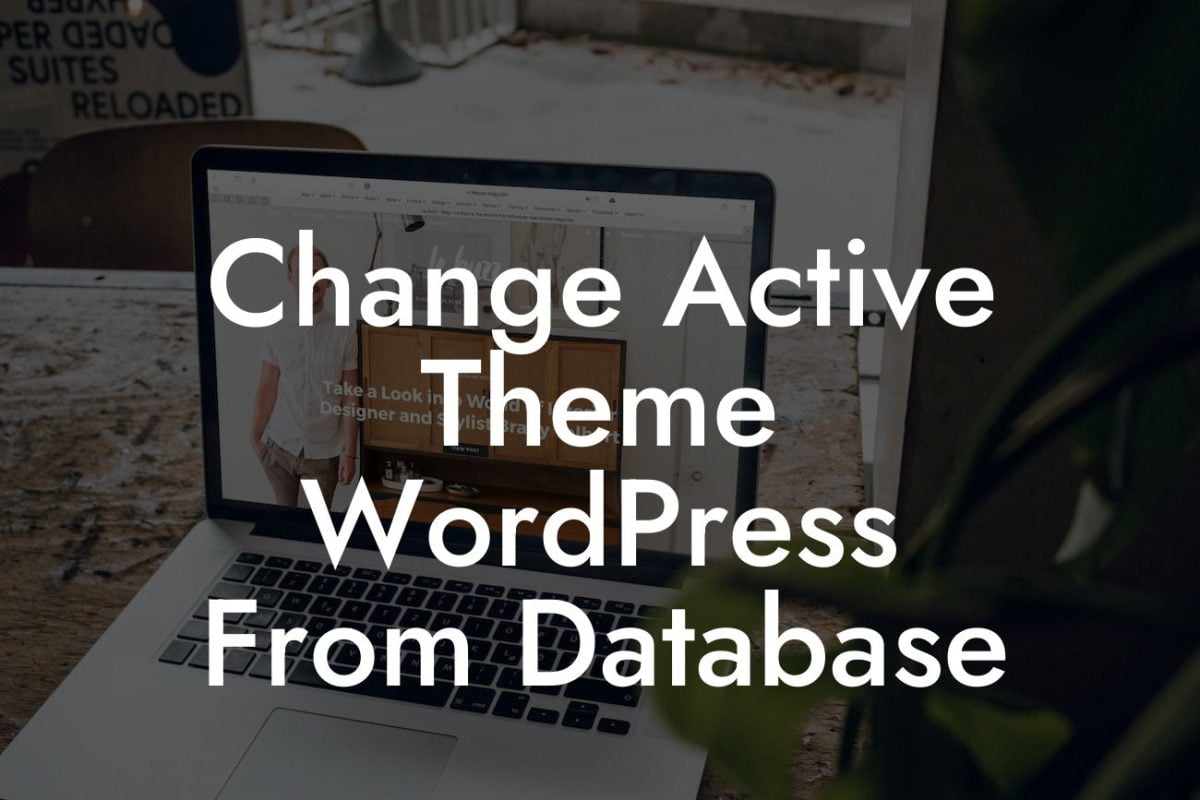 Change Active Theme WordPress From Database