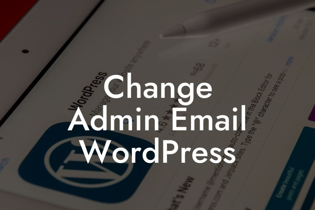 Change Admin Email WordPress