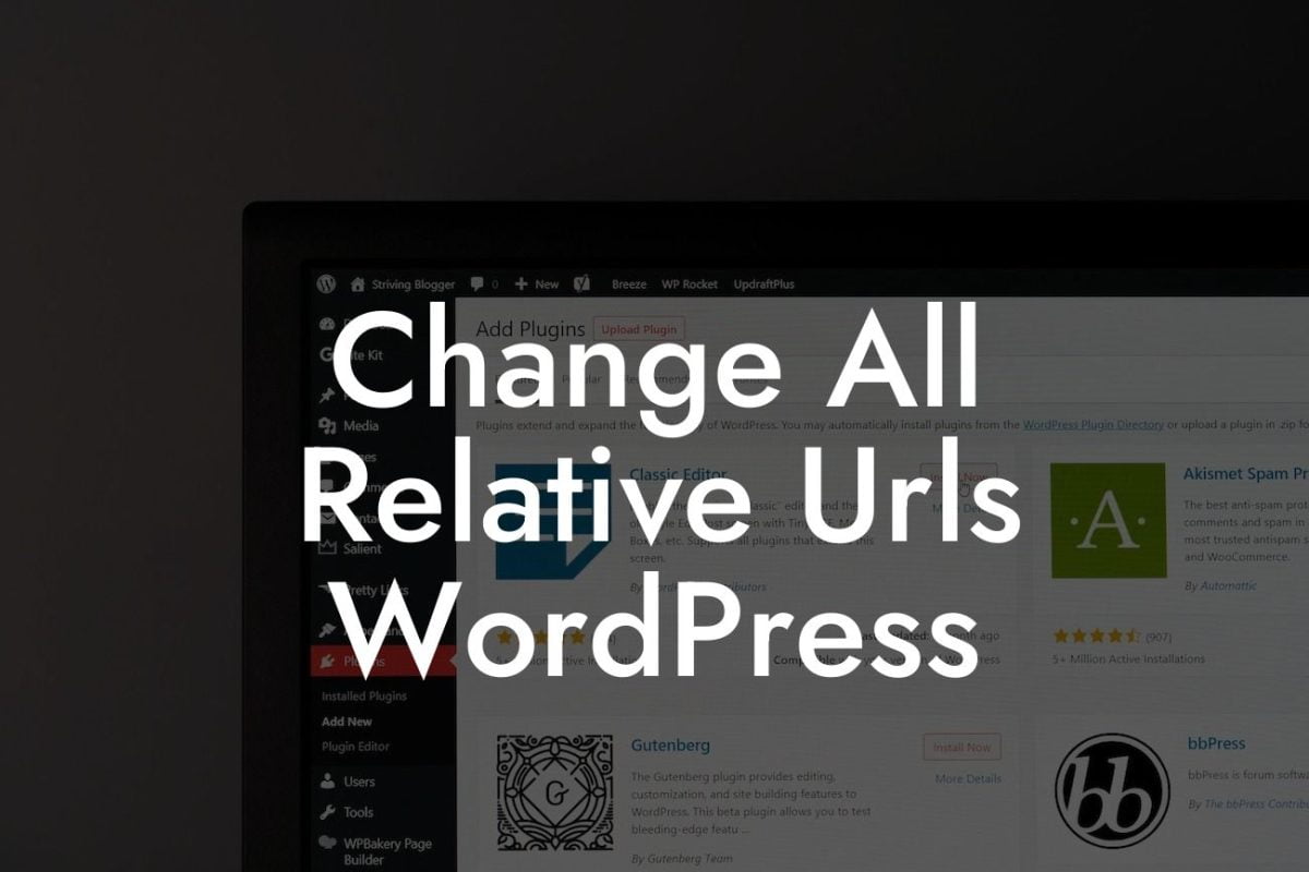 Change All Relative Urls WordPress