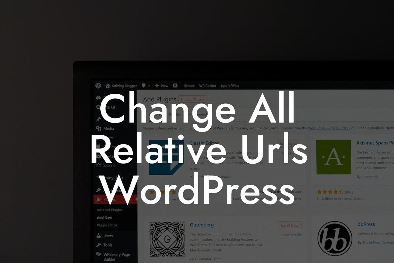 Change All Relative Urls WordPress