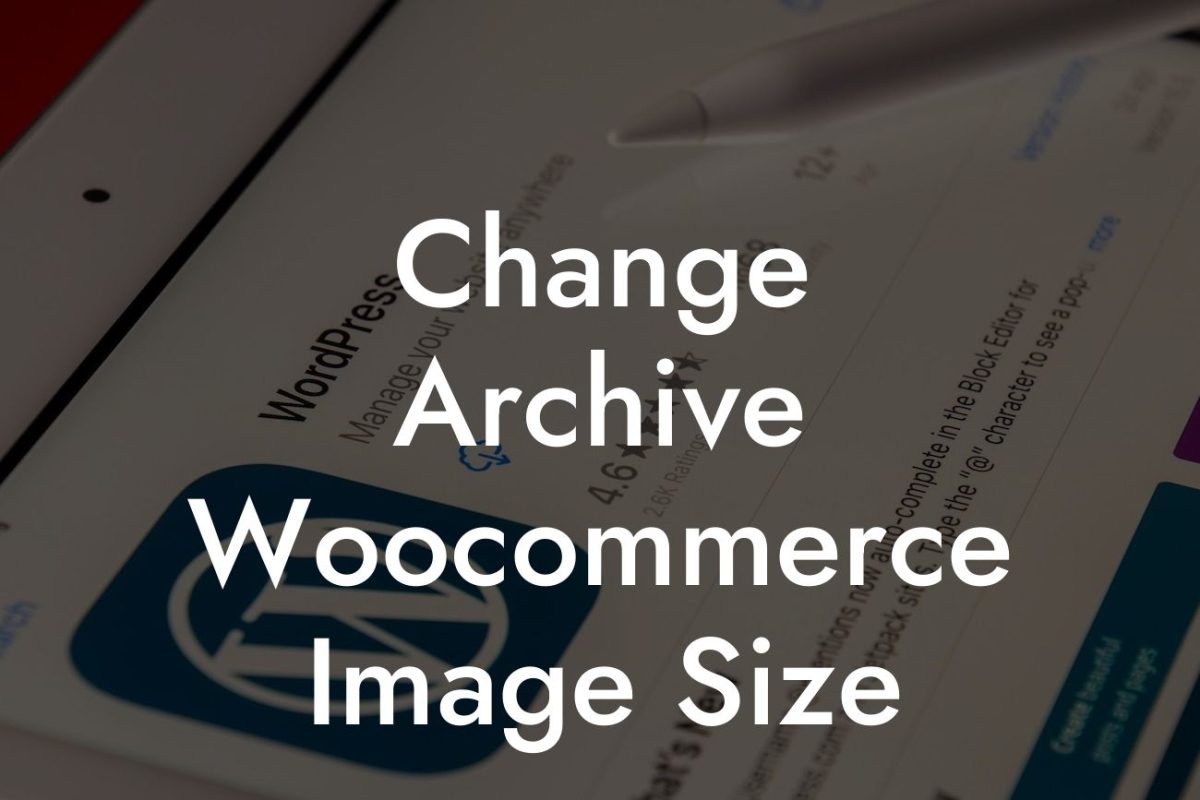 Change Archive Woocommerce Image Size