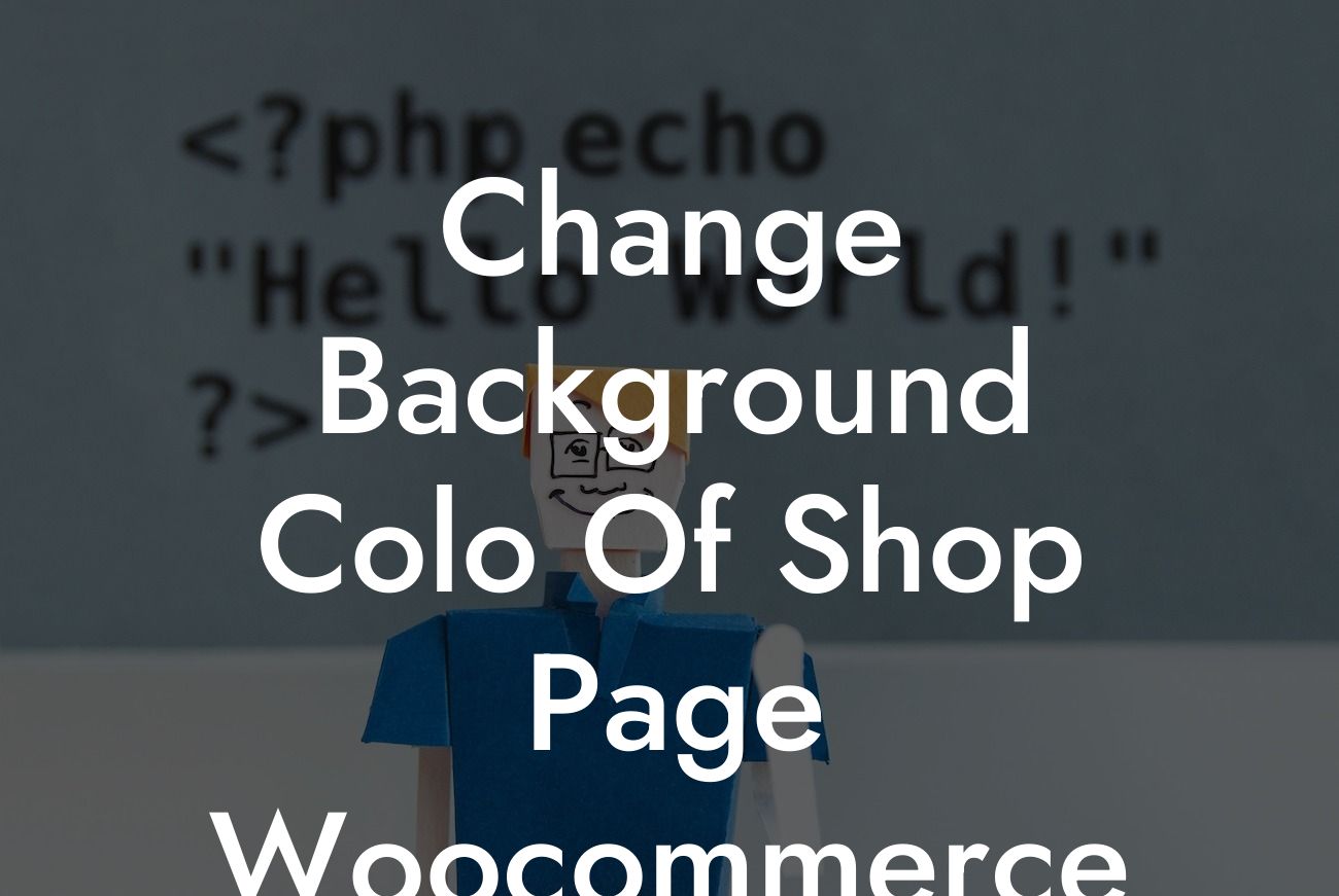 Change Background Colo Of Shop Page Woocommerce