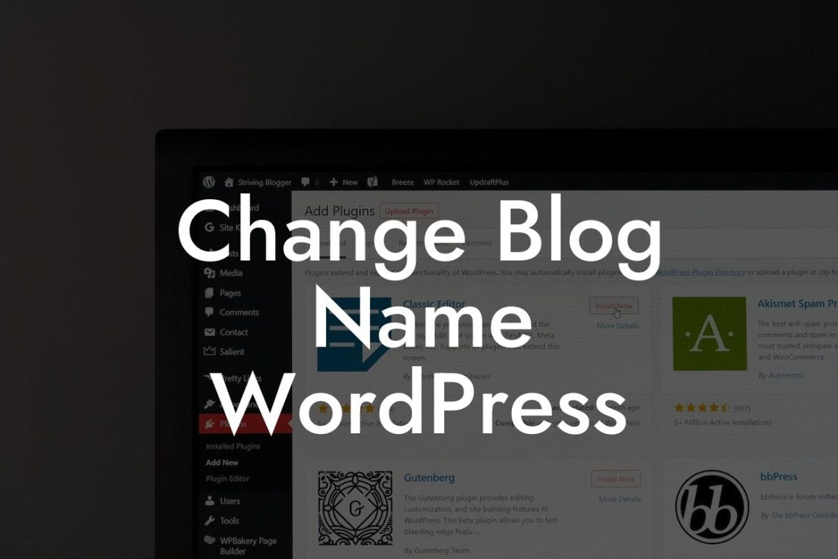 Change Blog Name WordPress