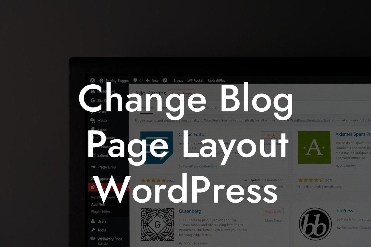 Change Blog Page Layout WordPress