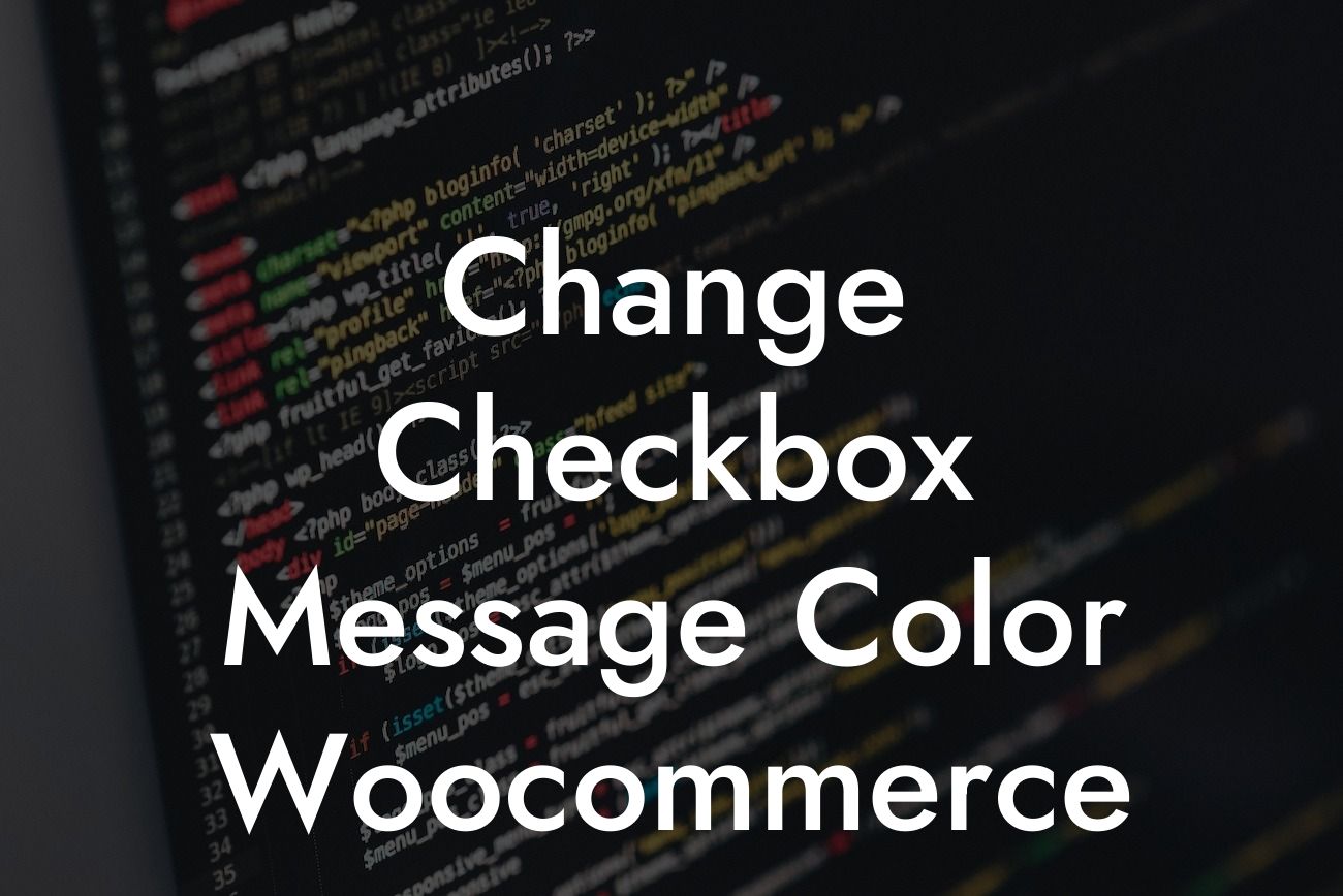 Change Checkbox Message Color Woocommerce