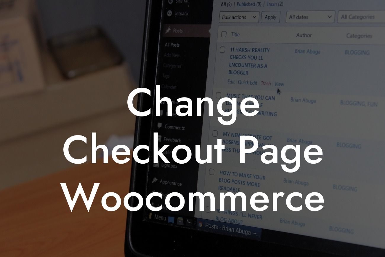 Change Checkout Page Woocommerce