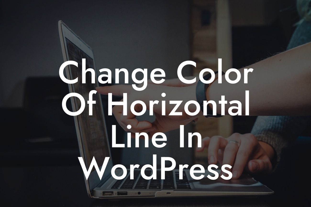 Change Color Of Horizontal Line In WordPress