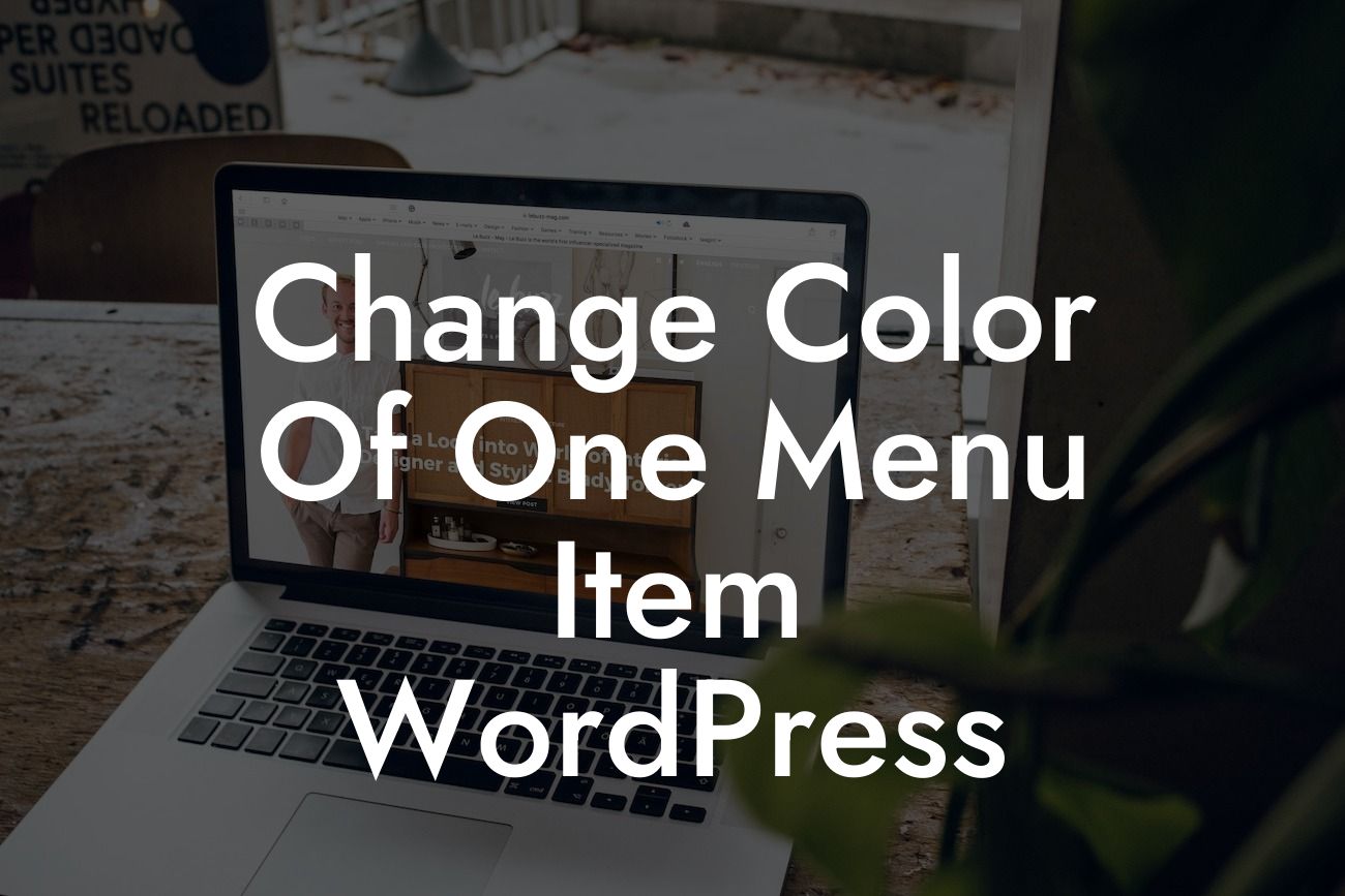 Change Color Of One Menu Item WordPress