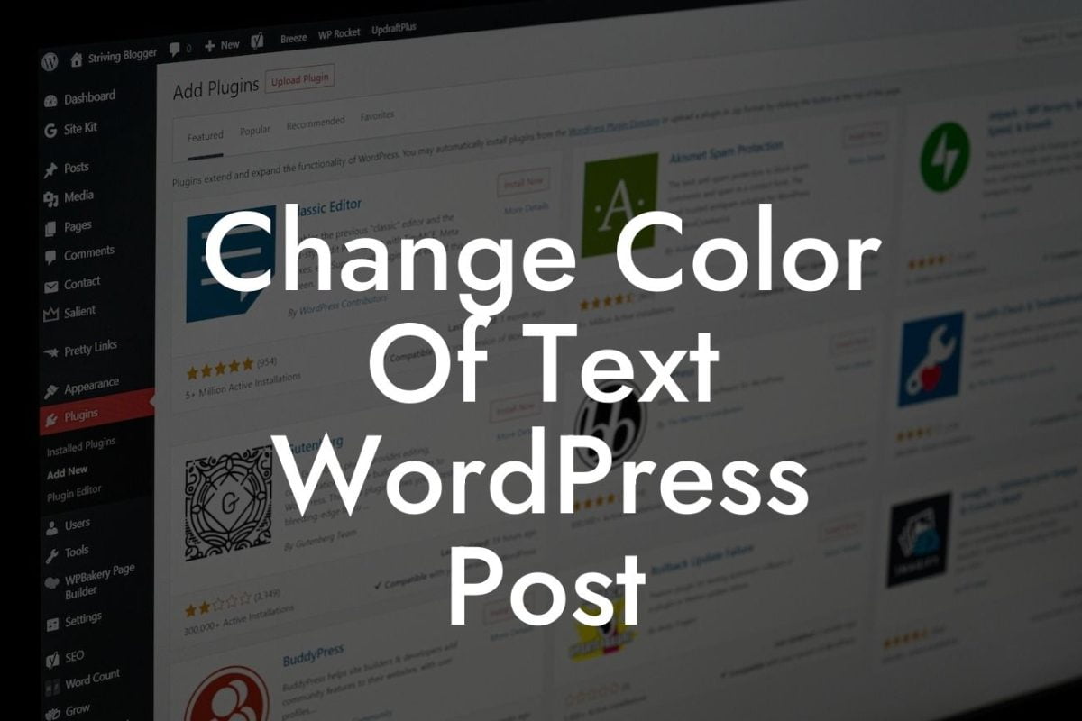 Change Color Of Text WordPress Post