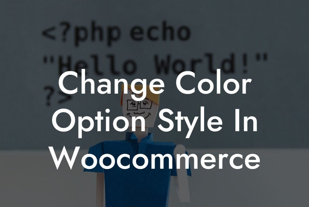 Change Color Option Style In Woocommerce