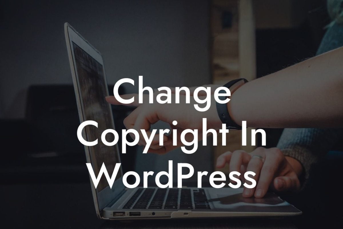 Change Copyright In WordPress