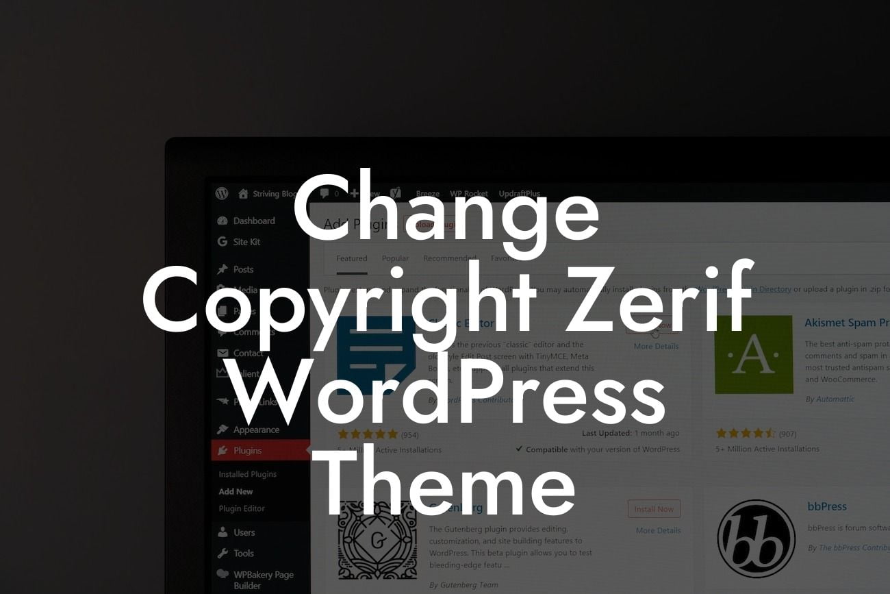 Change Copyright Zerif WordPress Theme