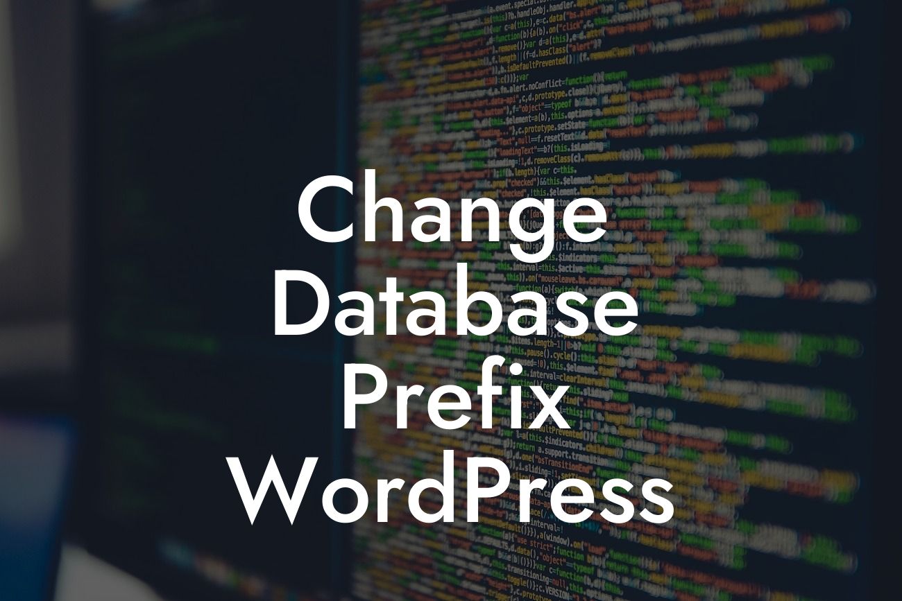 Change Database Prefix WordPress