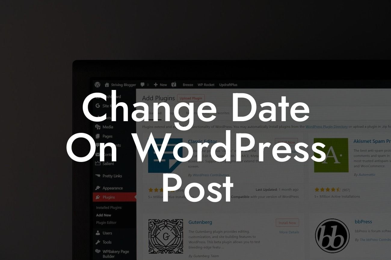 Change Date On WordPress Post