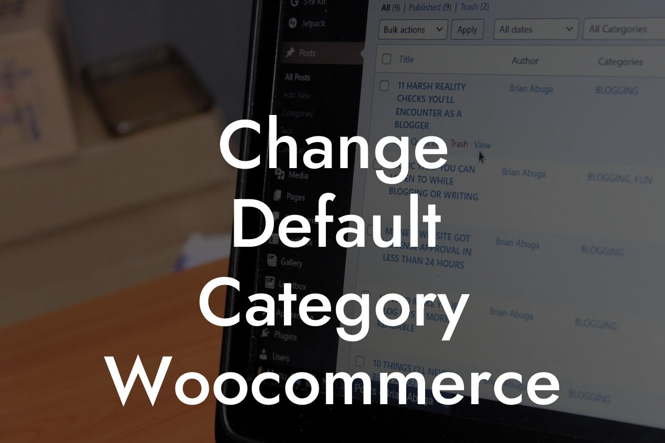 Change Default Category Woocommerce